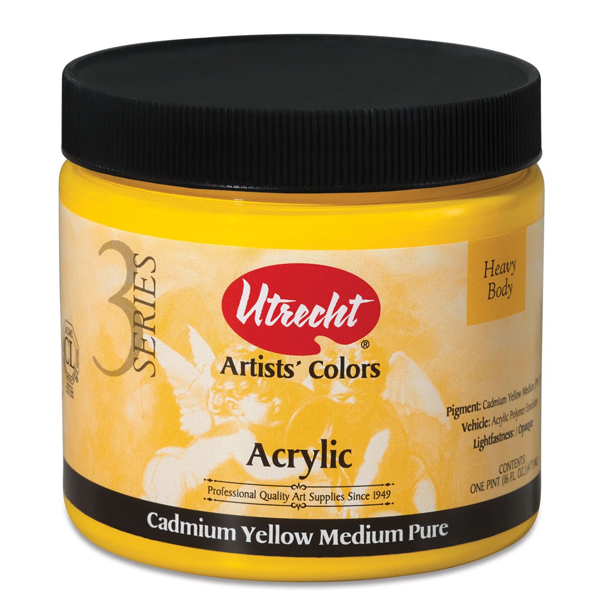 Utrecht Artists' Acrylic Paint Cadmium Yellow Medium, Pint Michaels