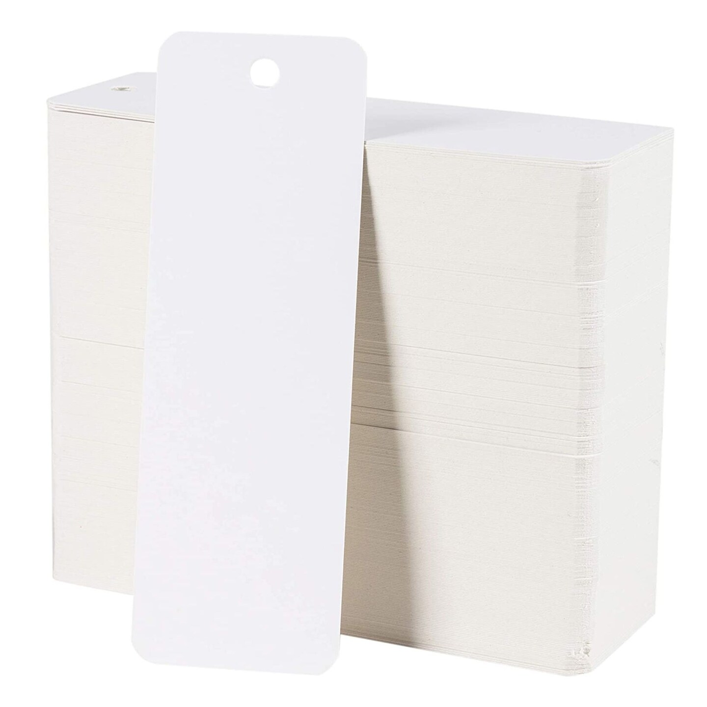 300 Pack Bulk Blank Bookmarks for DIY Crafts, White Plain Bookmarks to  Decorate (6 x 2 In)