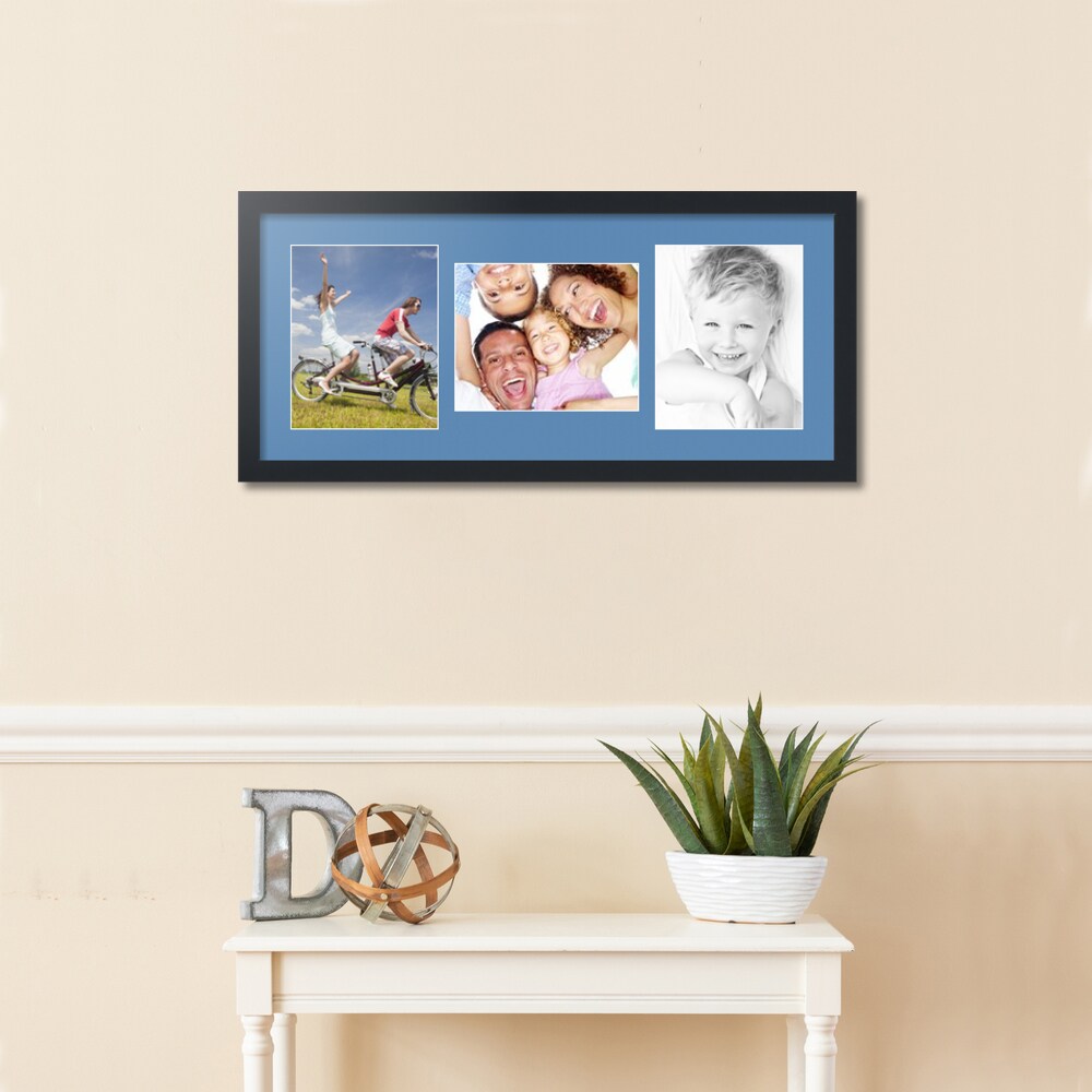 ArtToFrames Collage Photo Picture Frame with 3 - 8x10 inch Openings, Framed in Black with Over 62 Mat Color Options and Plexi Glass (CSM-3926-117)