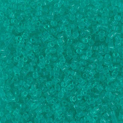 Miyuki Delica Bead 11/0, DB1304, Dyed Transparent Dark Mint Green, 5 grams