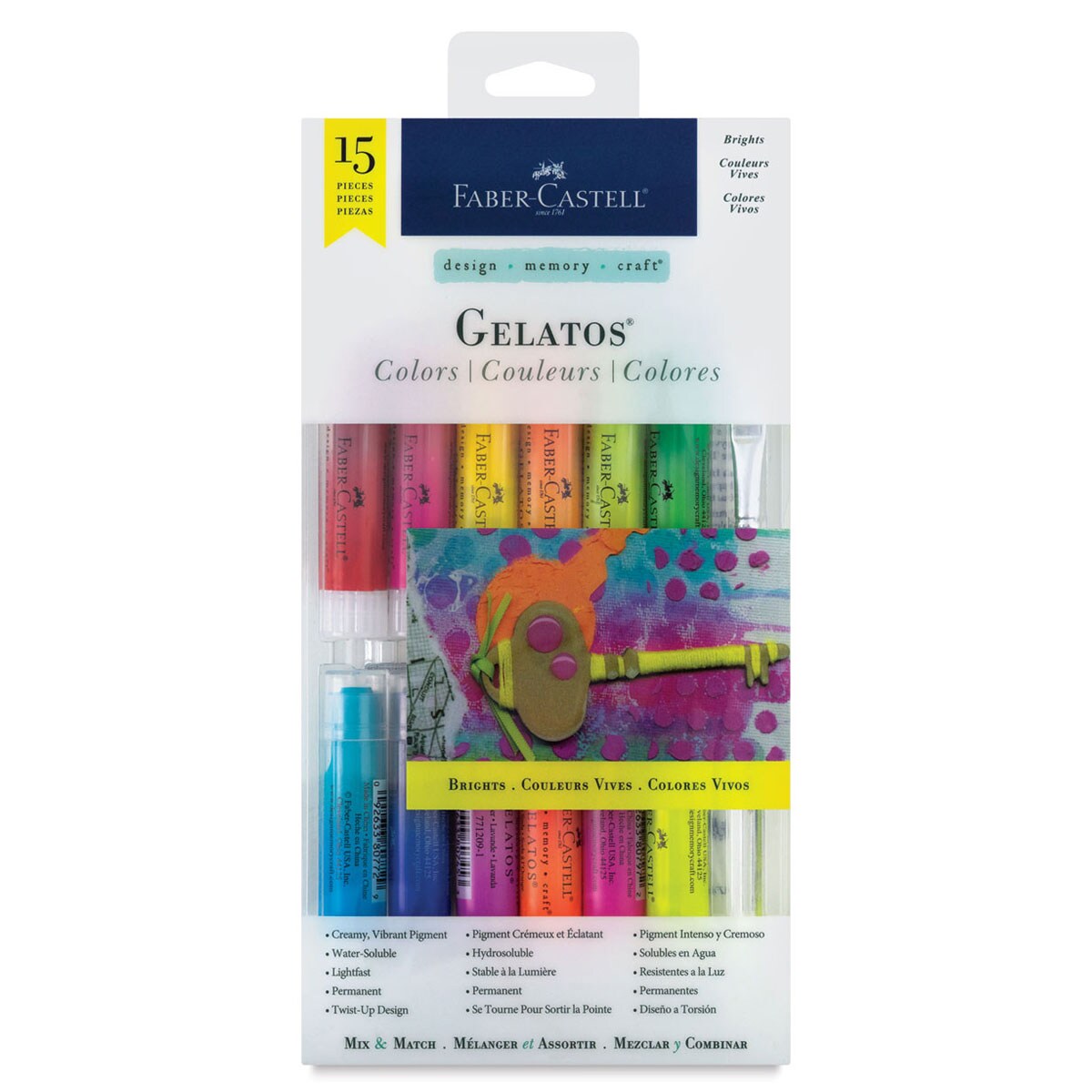 Faber-Castell Gelatos Sets - Assorted Bright Colors, Set of 15