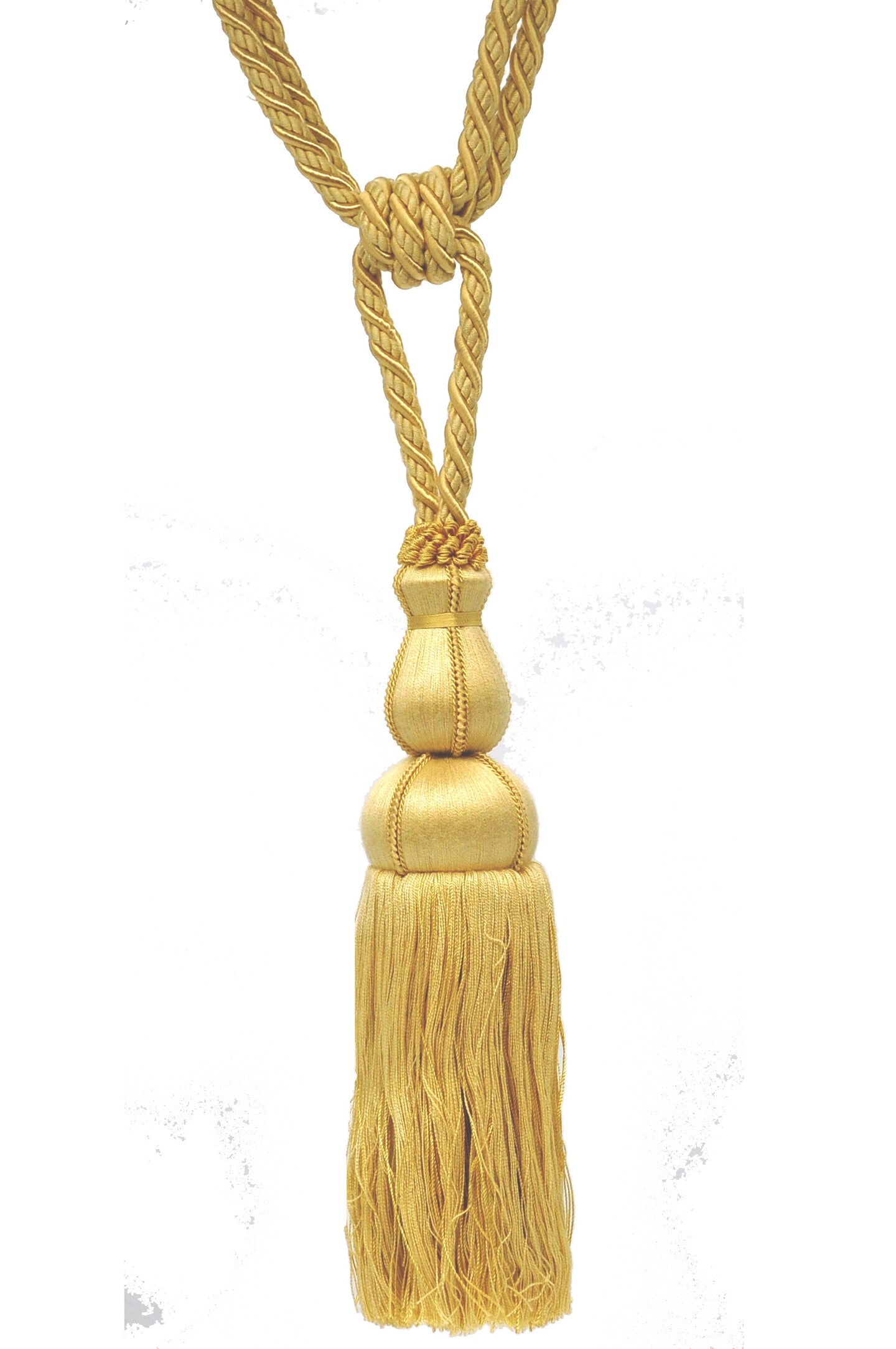 Belagio Single Tassel Tie-Back, 10&#x22; Long Tassel, Colors Collection, Light Yellow