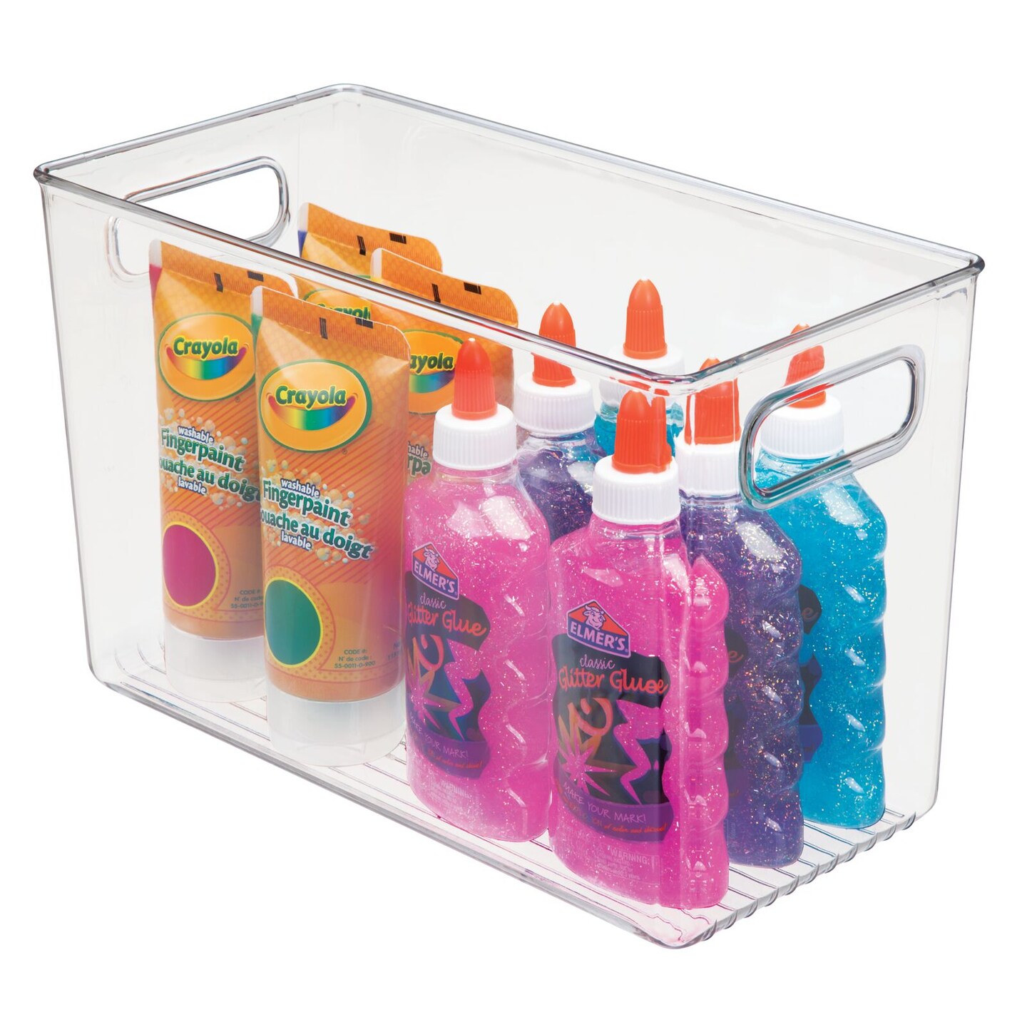 mDesign Storage Organizer Bin with Handles for Cube Furniture, 2 Pack