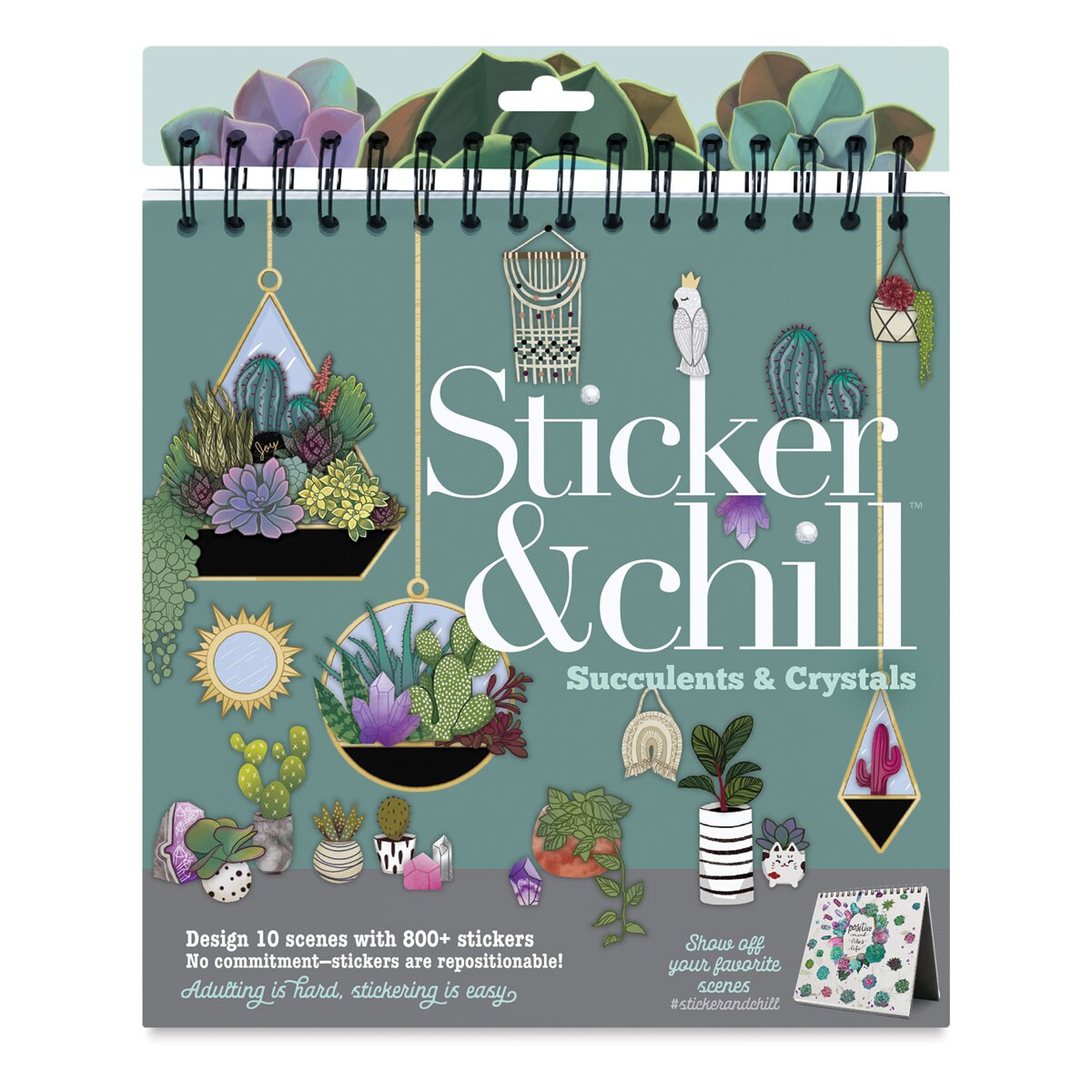Sticker &#x26; Chill Sticker Kit - Succulents and Crystals