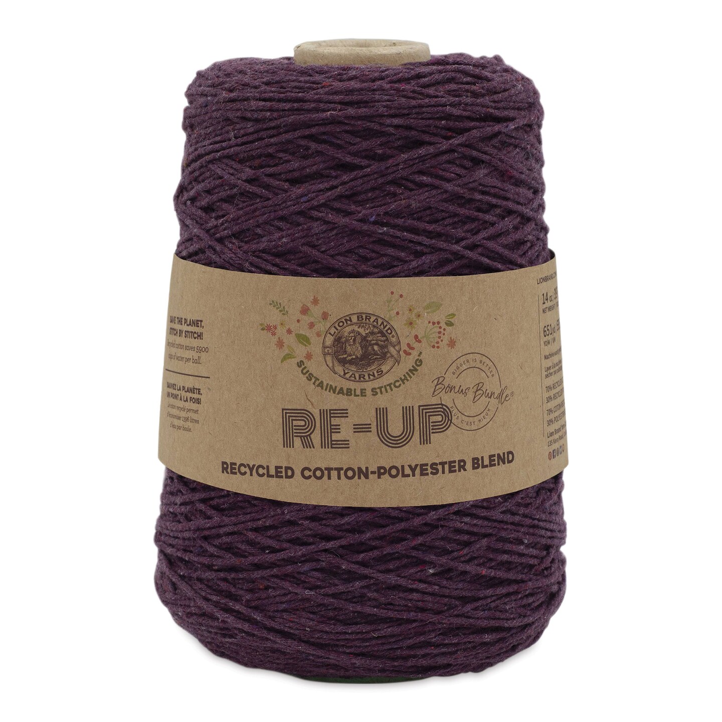 Lion Brand Re-Up Bonus Bundle Yarn - Fig Tree, 651 yds