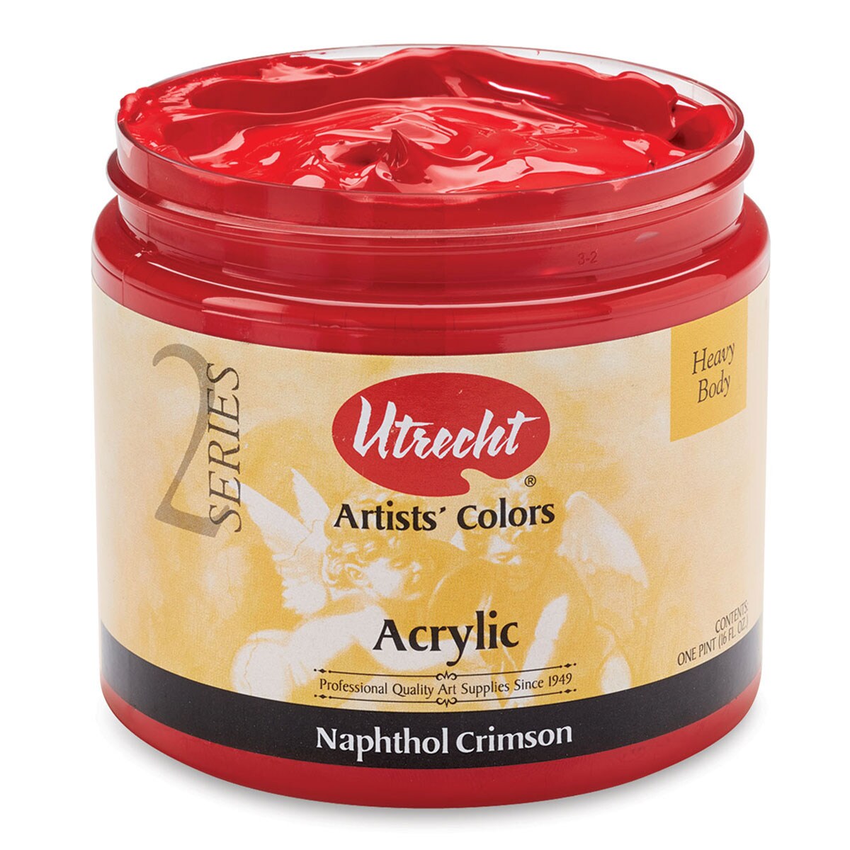 Utrecht Artists' Acrylic Paint Naphthol Crimson, Pint Michaels