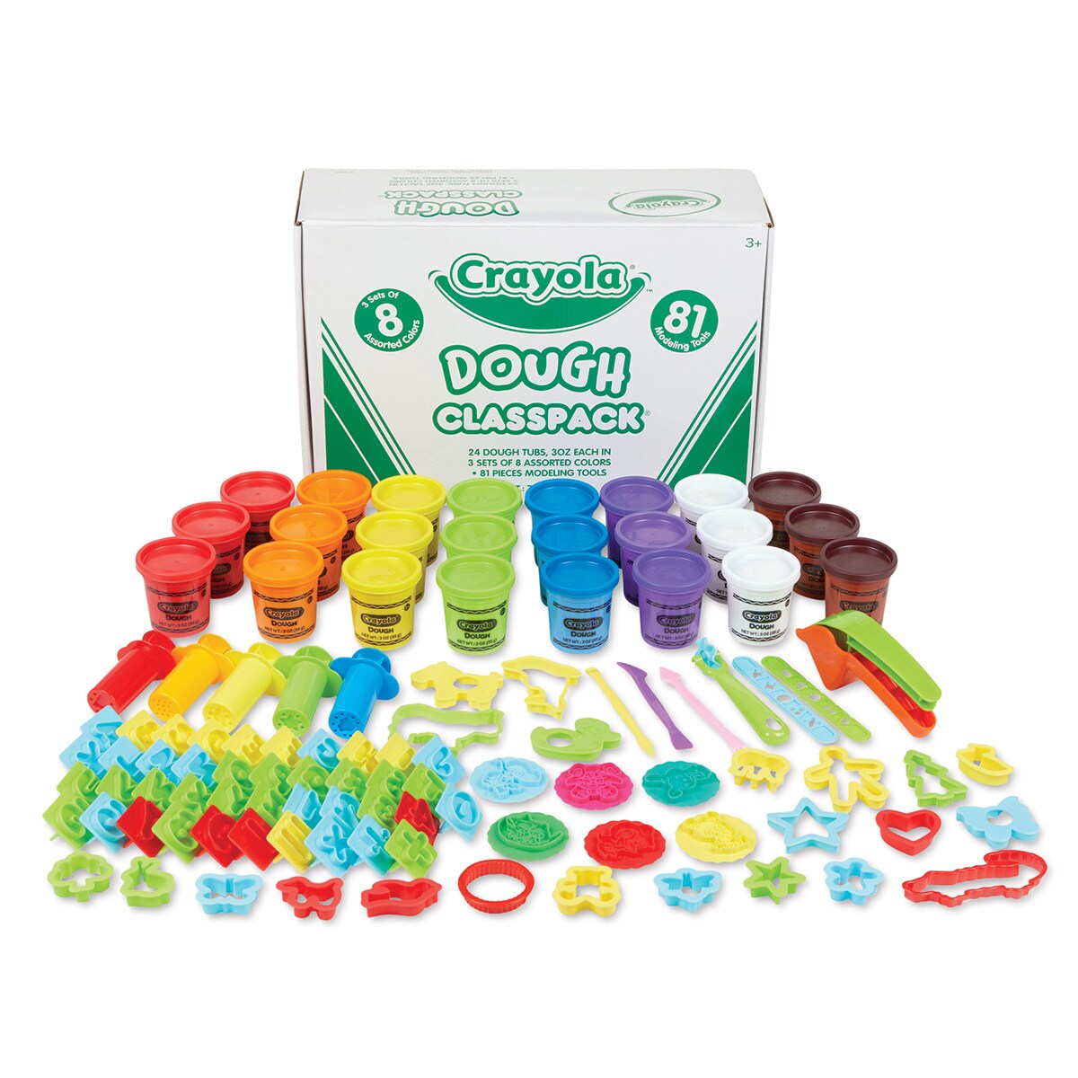 Crayola Dough - Set of 24, 3 oz Tubs w/81 Tools
