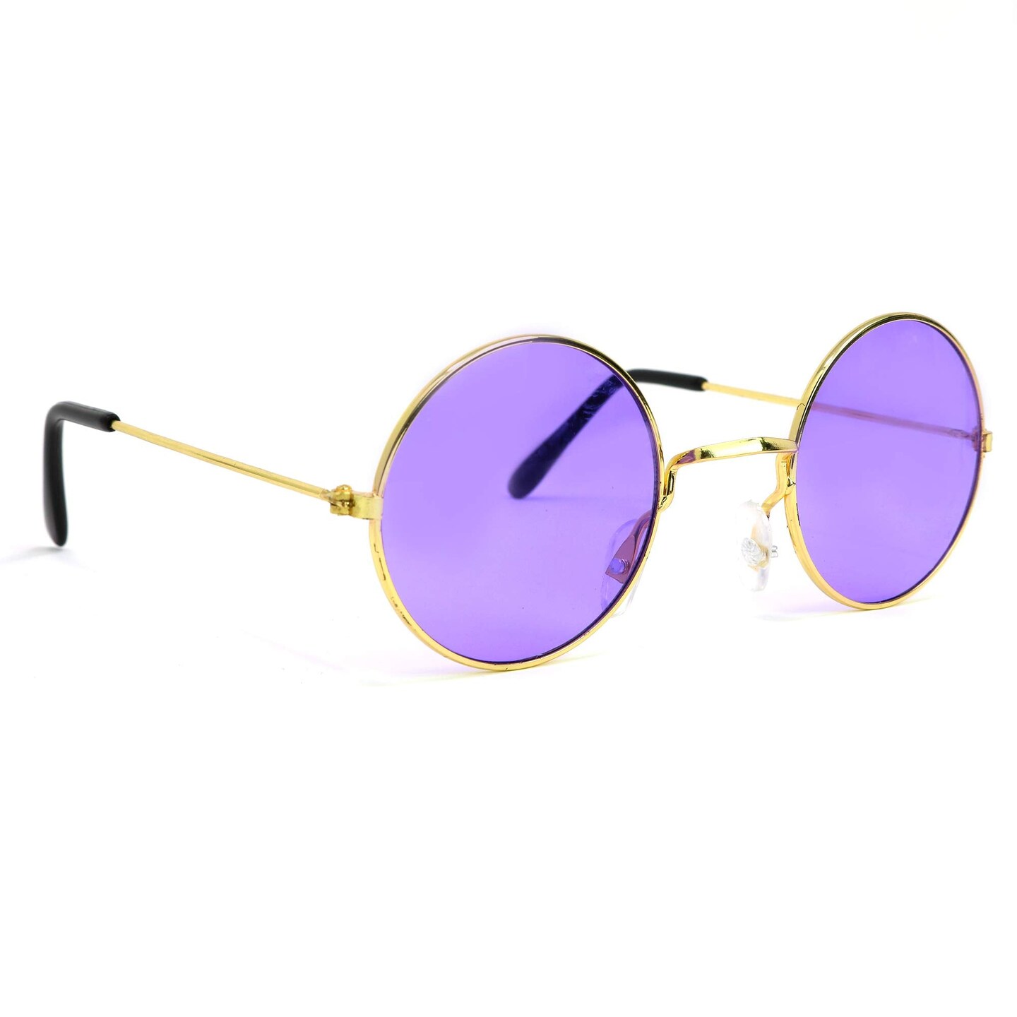 Purple Round Hippie Glasses Purple 60 s Style Hipster Circle Sunglasses 1 Pair