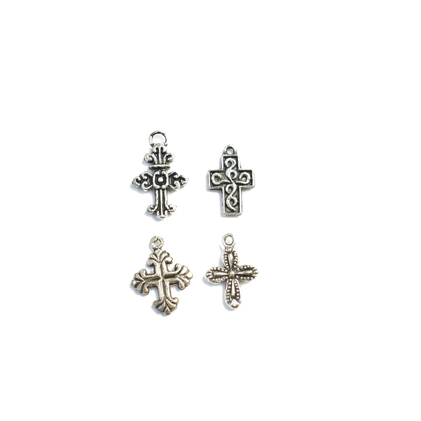 Charm Mixes - Silver Tone Metal Cross Mix 15x20mm Charms | Michaels