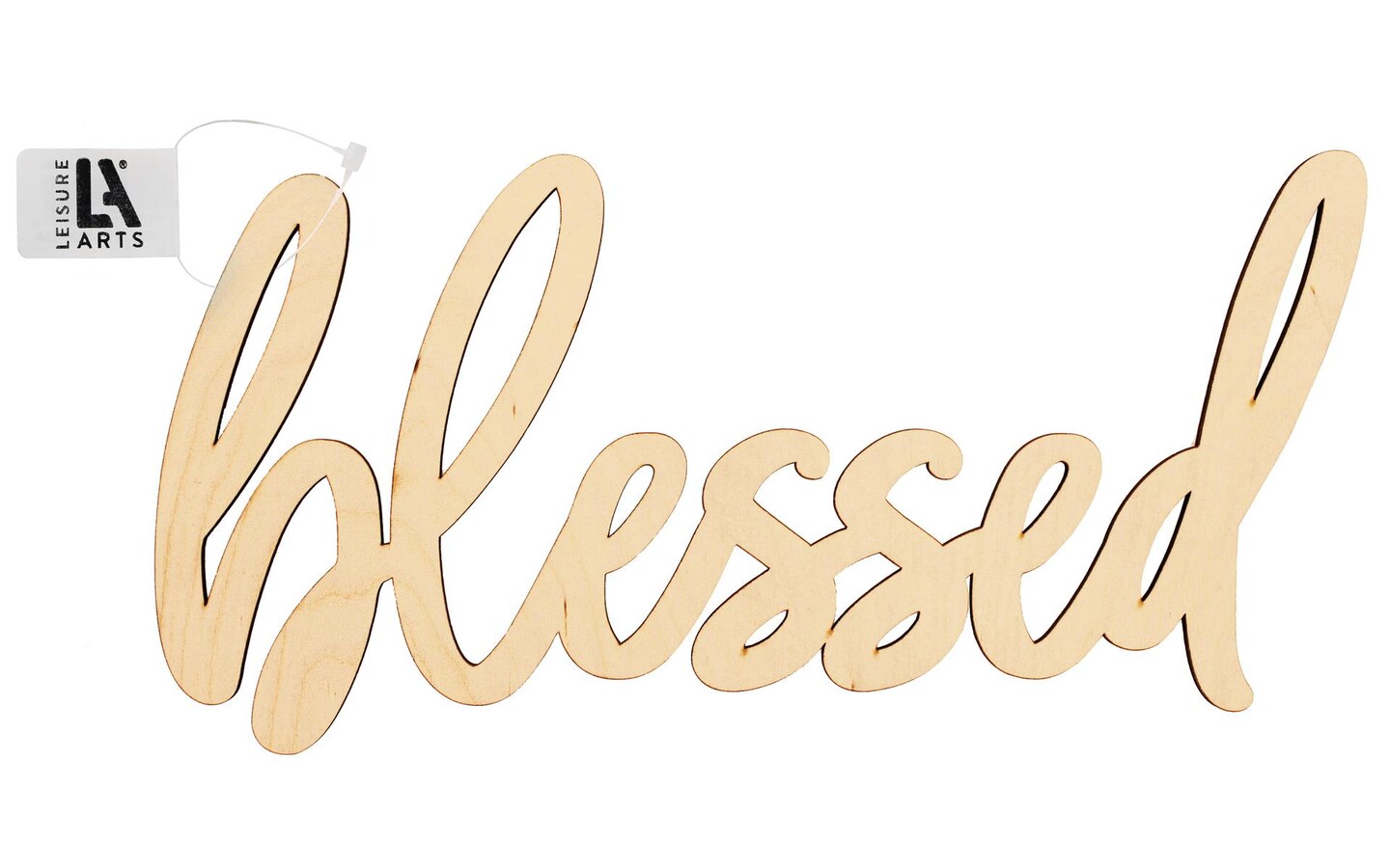 Leisure Arts Wood Word Large 12.75X6&#x22; Blessed