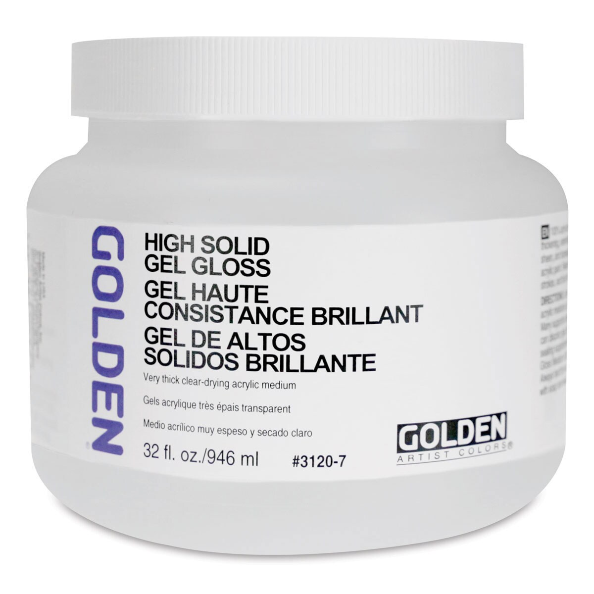 Golden High Solid Gel Medium Gloss, 32 oz jar Michaels