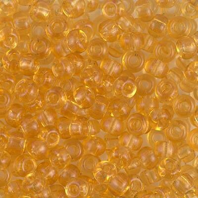 Miyuki 6 Round Seed Bead, 6-132, Transparent Light Topaz