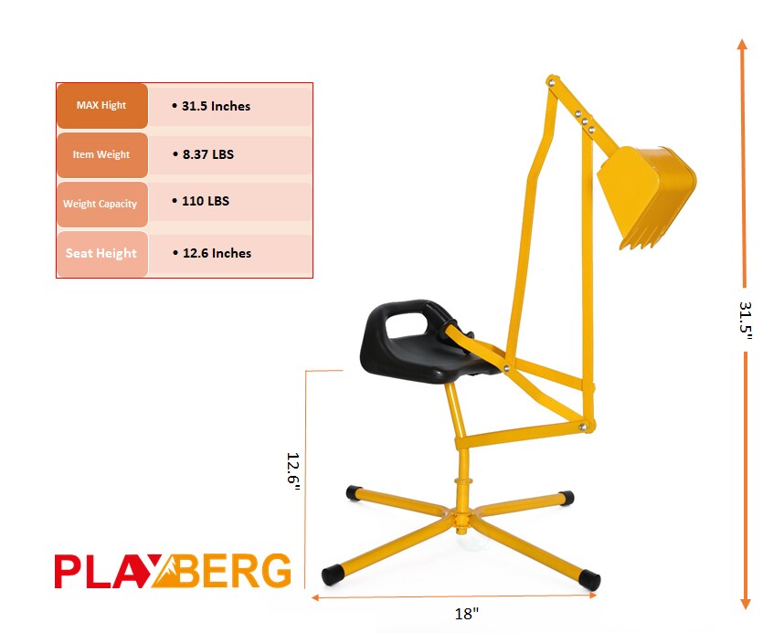 Metal Sand Digger Toy Crane for Sandbox