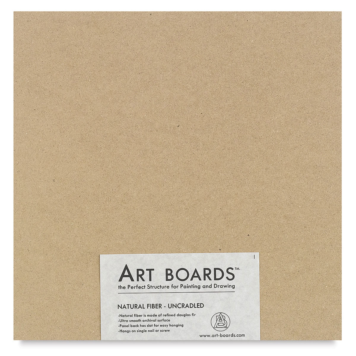 Art Boards Natural Fiber Painting Panel - 12" x 12" x 3/8", Uncradled