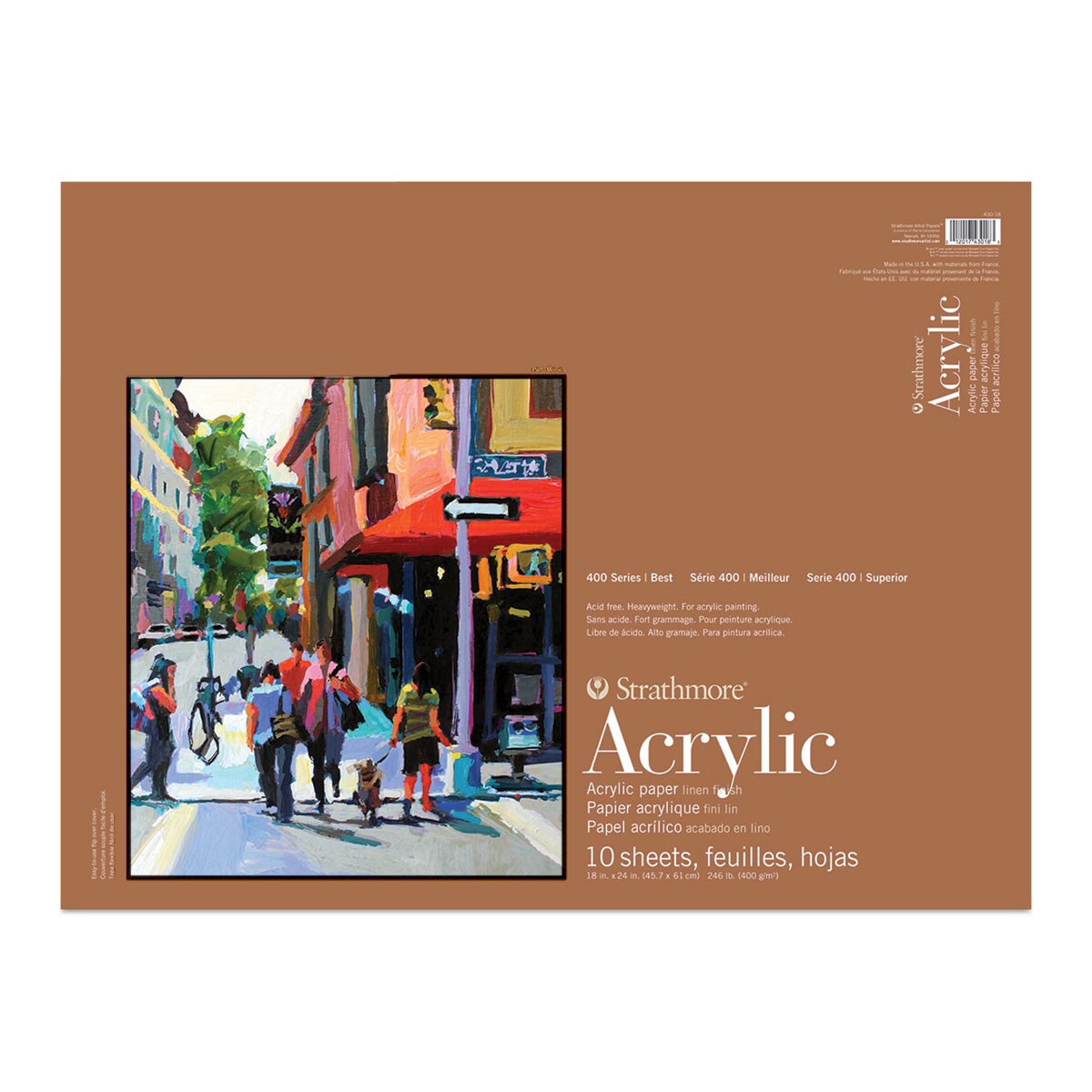 Strathmore 400 Series Acrylic Pad - 18&#x22; x 24&#x22;, 10 Sheets