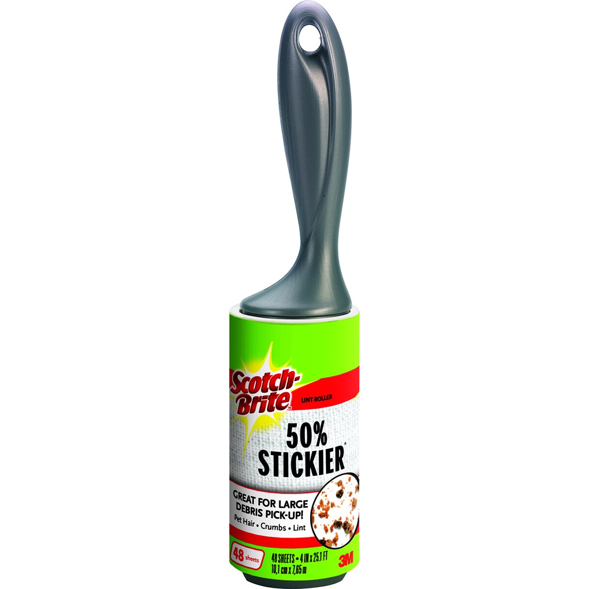 Scotch-Brite 50% Stickier Lint Roller-48 Sheets 4"X25.1'