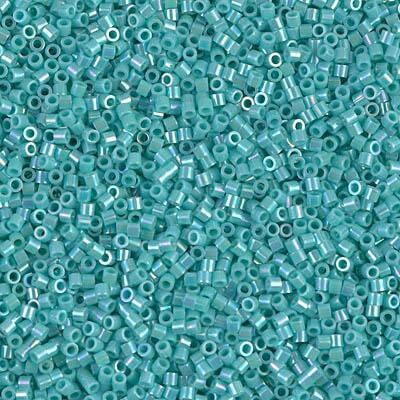 Miyuki Delica Bead 15/0, DBS0166, Opaque Turquoise Green AB
