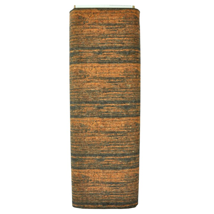 Belagio Cork Fabric, 18" x 15", Wood Grain Print, Orange Multi