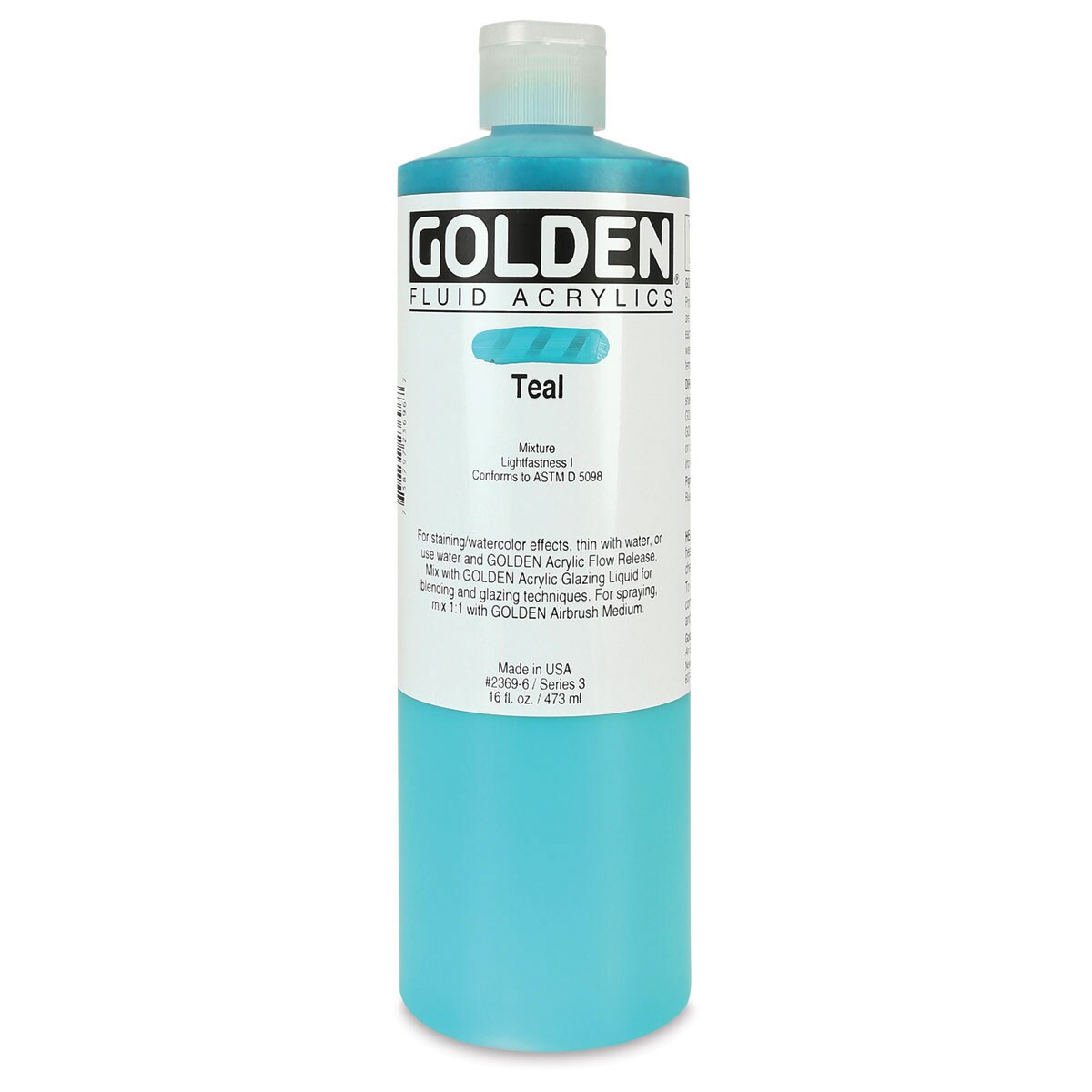 Golden Fluid Acrylics Teal, 16 oz bottle Michaels