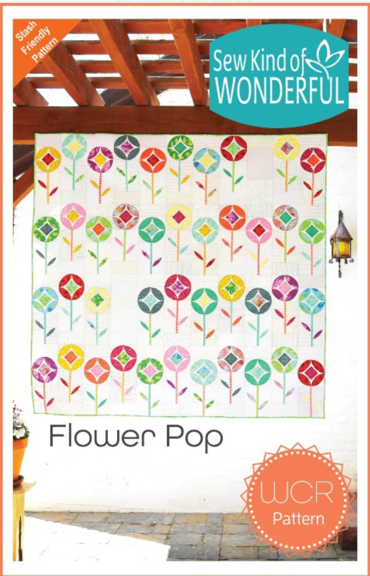 Flower Pop Pattern 76 x 77 Using Wonder Curve Ruler by Sew Kind of Wonderful