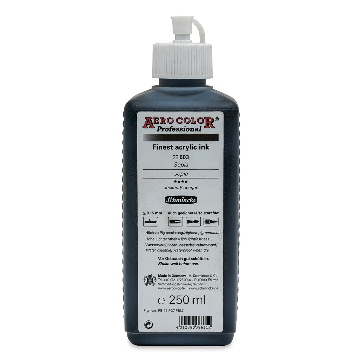 Schmincke Aero Color Professional Airbrush Color - 250 ml, Sepia