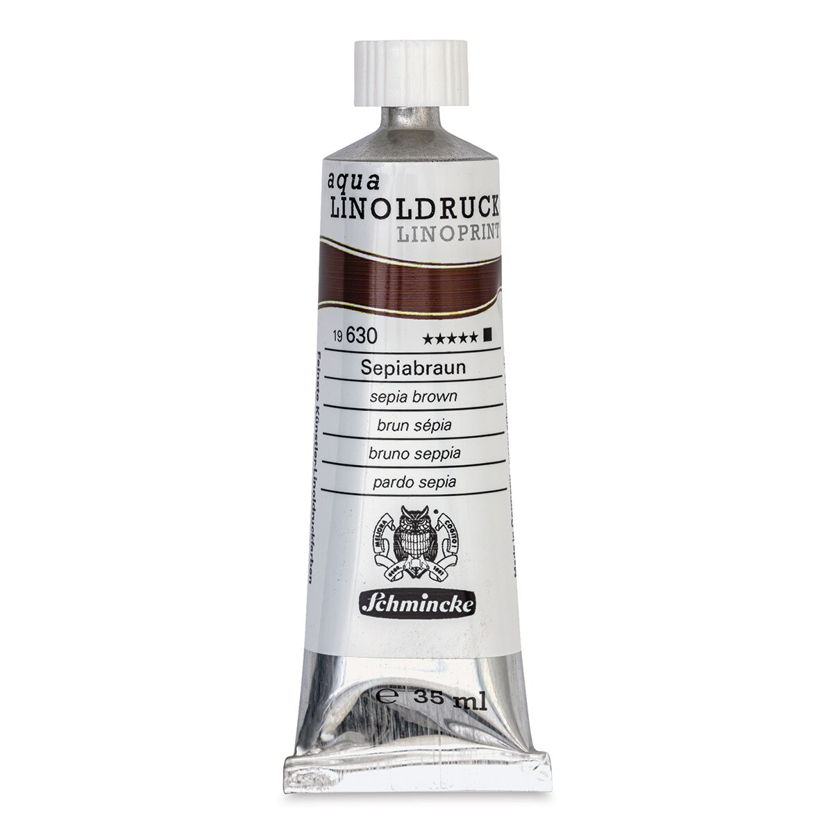 Schmincke Aqua Linoprint Ink - Sepia Brown, 35 ml