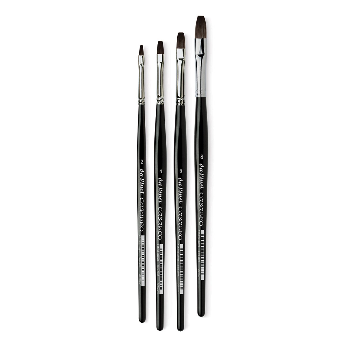 Da Vinci Casaneo Synthetic Squirrel Watercolor Brush - Flats, Set of 4 ...