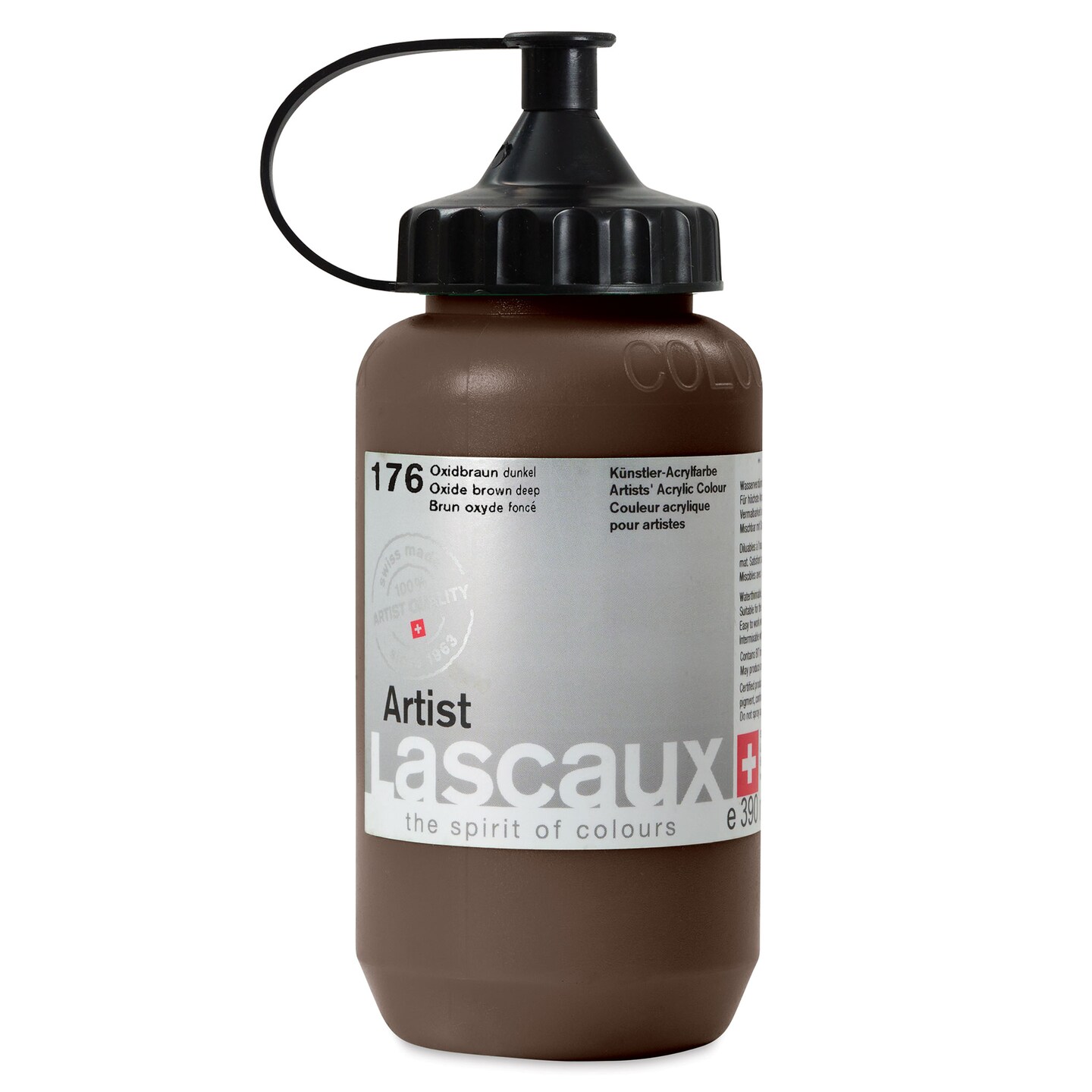 Lascaux Artist Acrylics - Oxide Brown Dark, 390 ml Tube