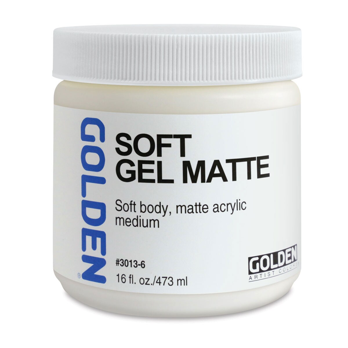 Golden Soft Acrylic Gel Medium - Matte, 16 oz jar