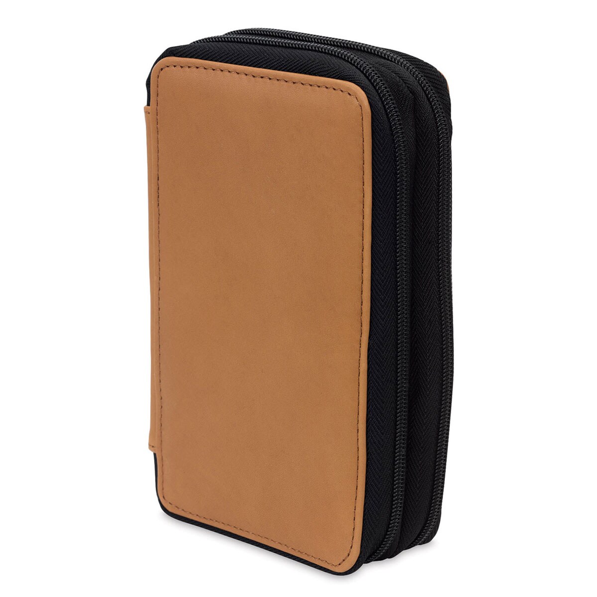 Speedball Classic Leather Pencil Case - Saddle Brown, for 48 Pencils