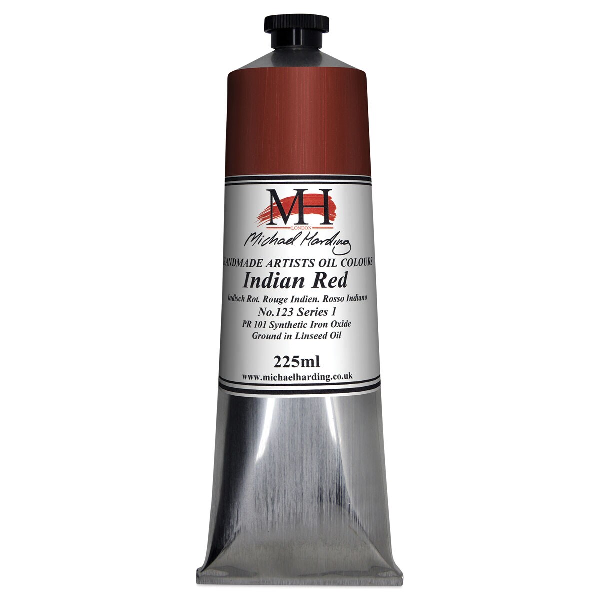 Michael Harding Artists Oil Color - Indian Red, 225 ml tube