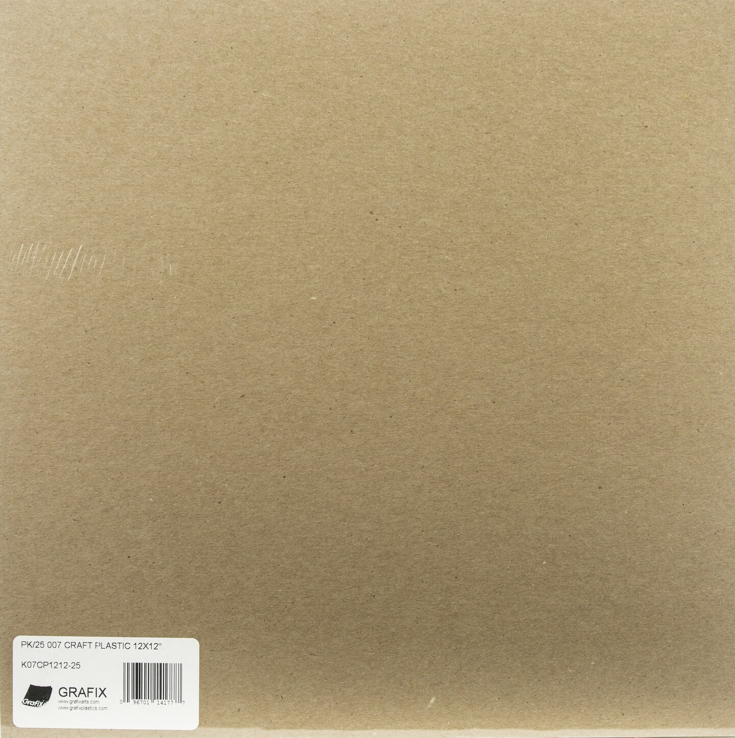 Grafix Craft Plastic Sheets 12&#x22;X12&#x22; 25/Pkg-Clear .007