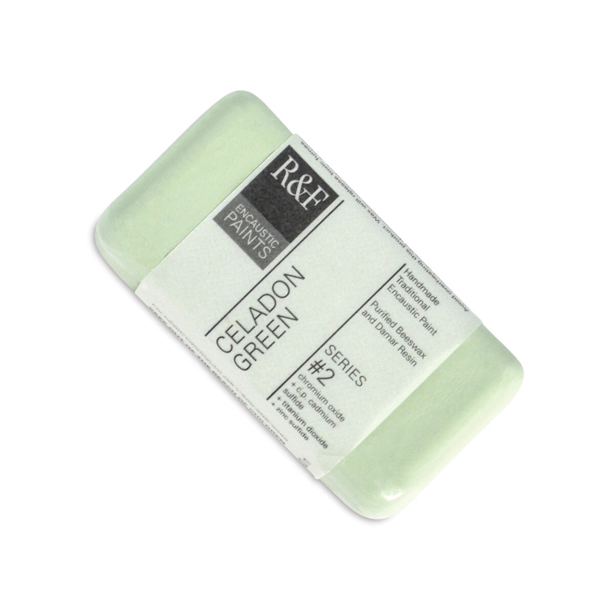 R&F Encaustic Paint Block - Celadon Green, 40 ml block