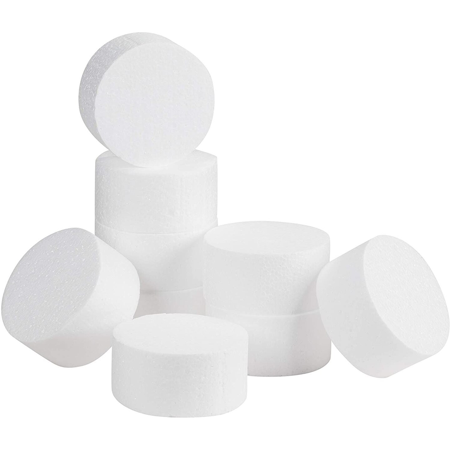  9 Pack Foam Circles for Crafts, Polystyrene Cylinders for  Floral Arrangements, DIY Projects (4 x 2 in) : Arts, Crafts & Sewing