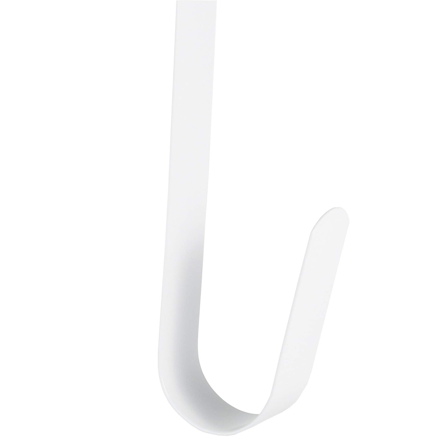 RN'D Over Door Wreath Hook - Thin Metal Overdoor Wreath Holder Seasonal Hanger for Front or Back Door (White, 15")