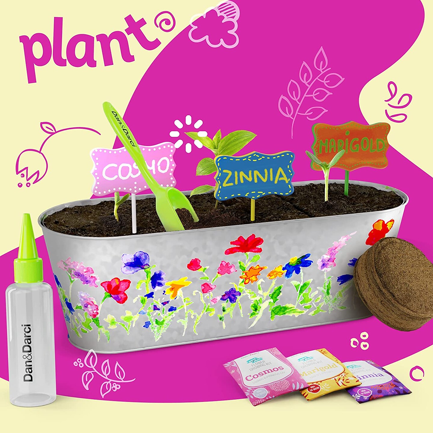 Paint & Plant Flower Craft Kit for Kids - Best Birthday Science Crafts Gifts for Girls & Boys Age 5 6 7 8-12 Year Old Girl Gift - Children Gardening Kits, Art Projects Toys for Ages 5-12 years