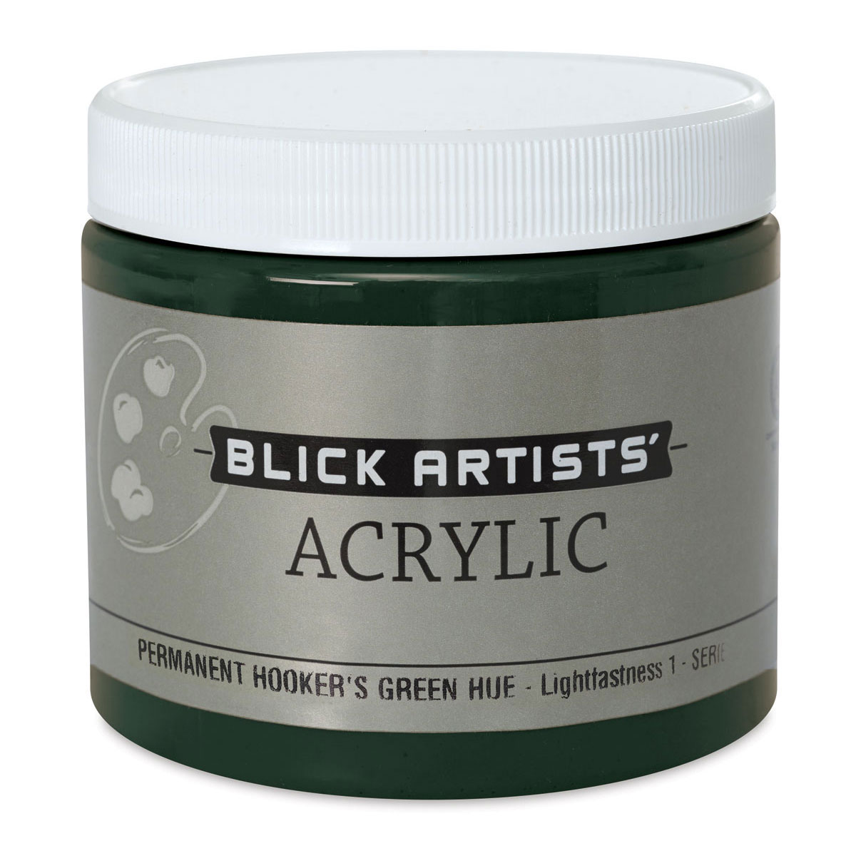 Blick Artists&#x27; Acrylic - Permanent Hooker&#x27;s Green Hue, 16 oz jar