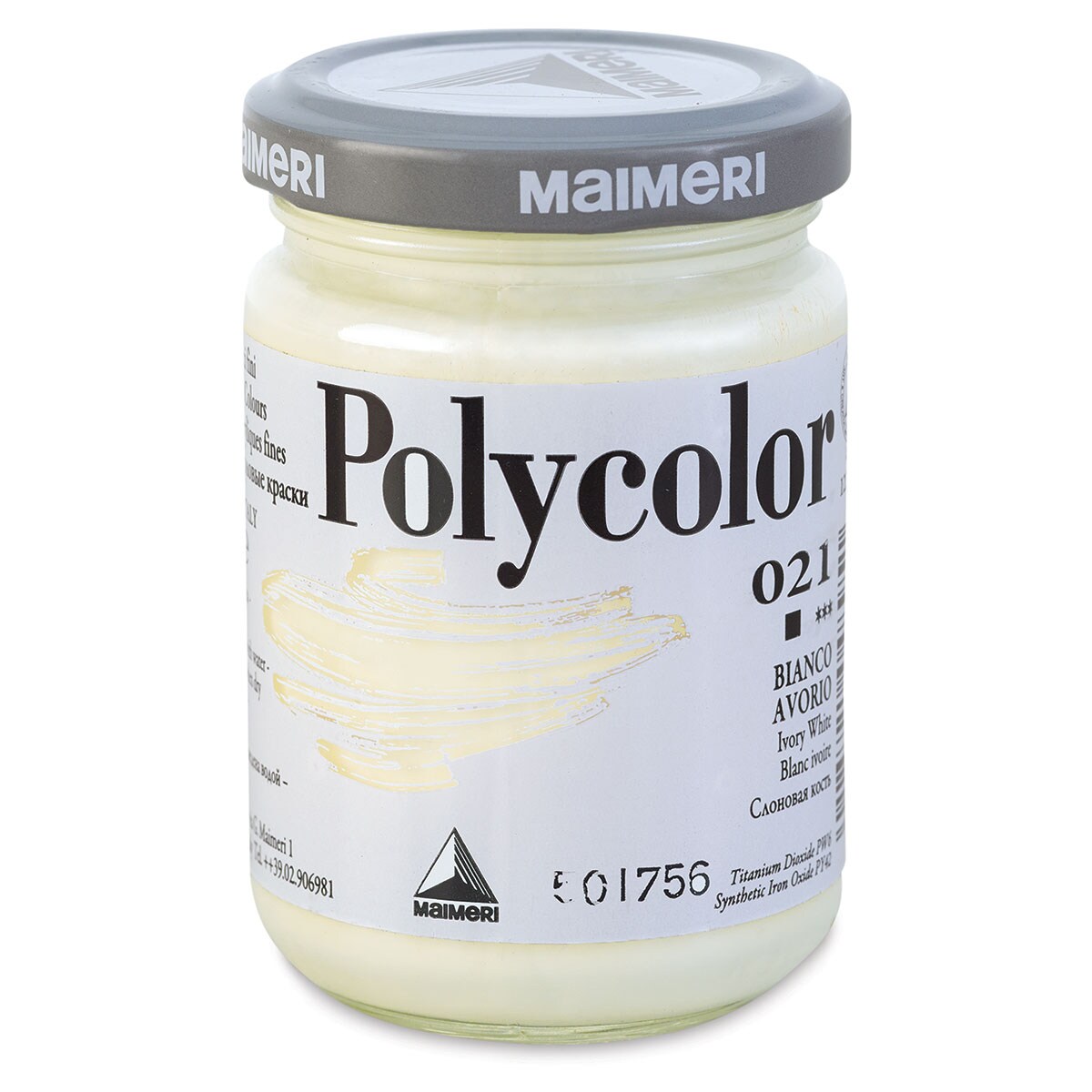 Maimeri Polycolor Vinyl Paint - Ivory White, 140 ml, Jar