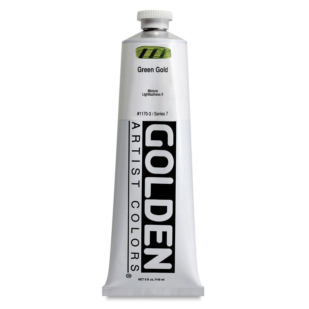 Golden Heavy Body Artist Acrylics - Green Gold, 5 oz Tube