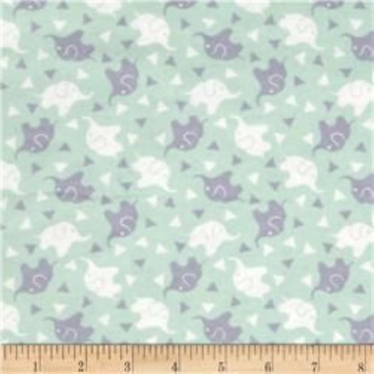 Elephant Confetti Print Cotton Flannel Fabric by David Textiles by the yard