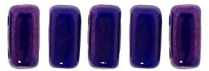 Czechmate 3mm X 6mm Brick Glass Czech Two Hole Bead, Indigo - Vega
