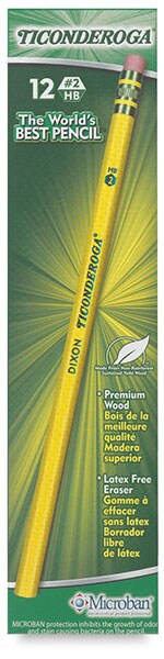 Dixon Ticonderoga Pencils - Unsharpened, Box of 12