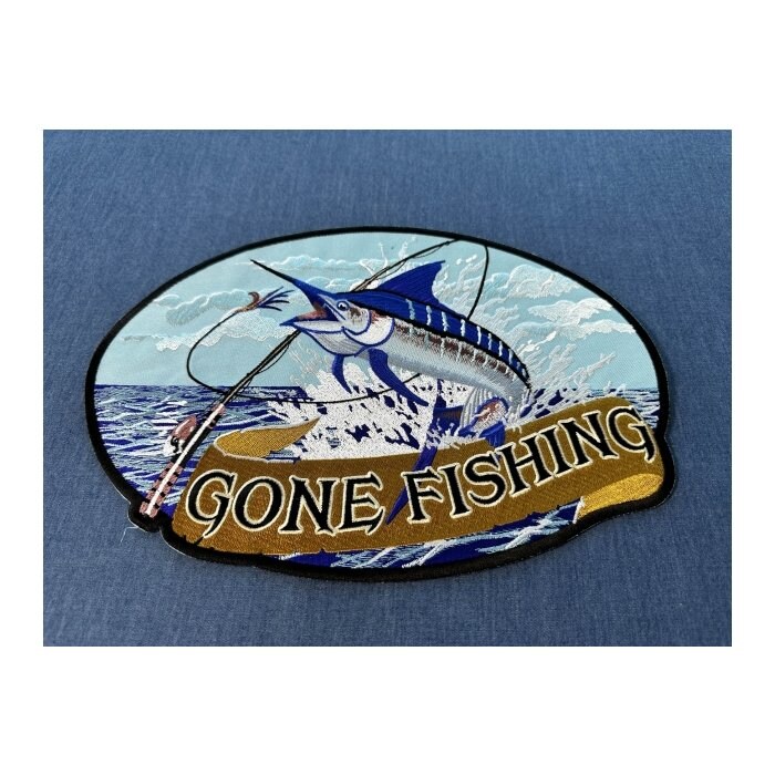 Marlin fishing Iron On Patch Marlin fishing Patches, patches iron on  ,Embroidered Patch Iron, Patches For Jacket ,Logo Back Patch