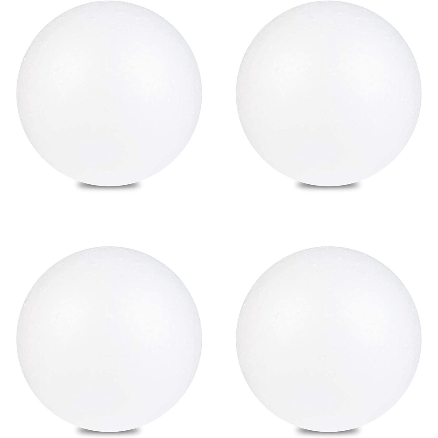 5 Inch Foam Balls for Crafts - 4 Pack Solid Round White Polystyrene Spheres  for Ornaments, DIY Projects, Craft Modeling