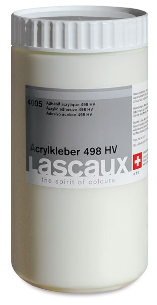 Lascaux Acrylic Adhesive - 498 HV, 1 Litre
