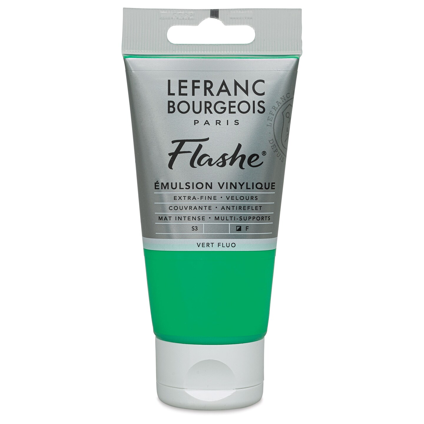 Lefranc &#x26; Bourgeois Flashe Vinyl Paint - Fluorescent Green, 80 ml tube