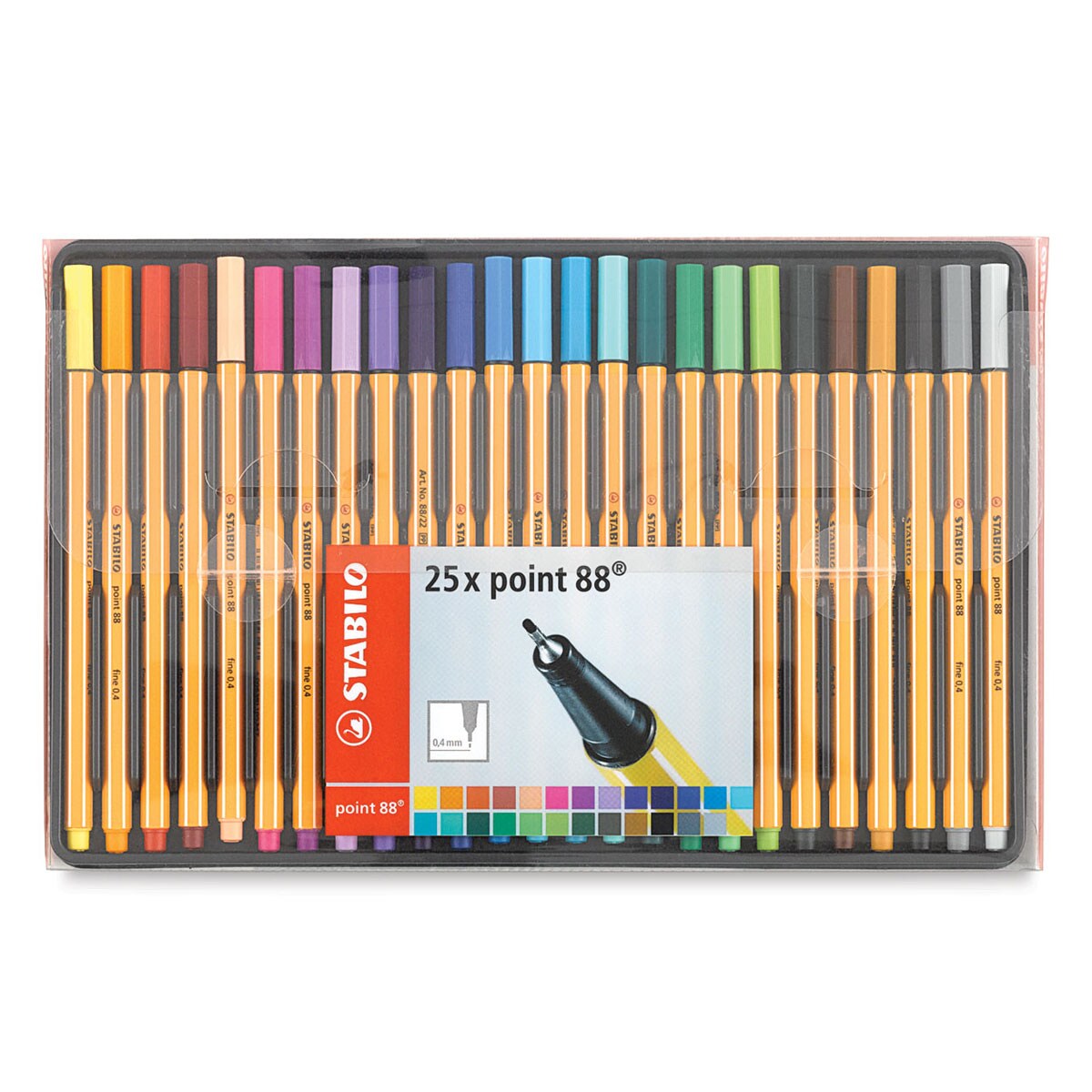 Stabilo Point 88 Fineliner Pen Set - Set of 25, Wallet, Assorted Colors