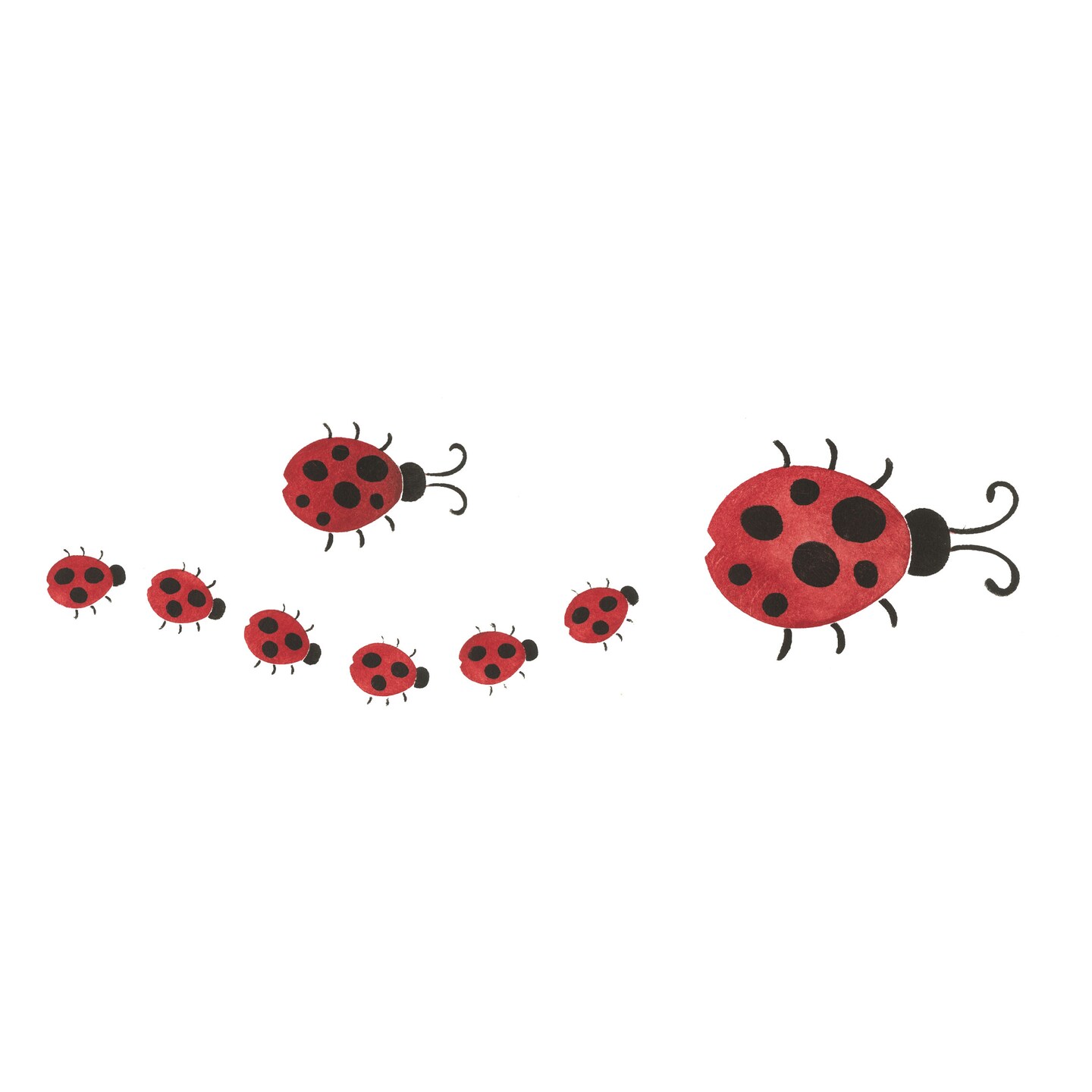 Ladybug Family Wall Stencil 3075 by Designer Stencils Animal