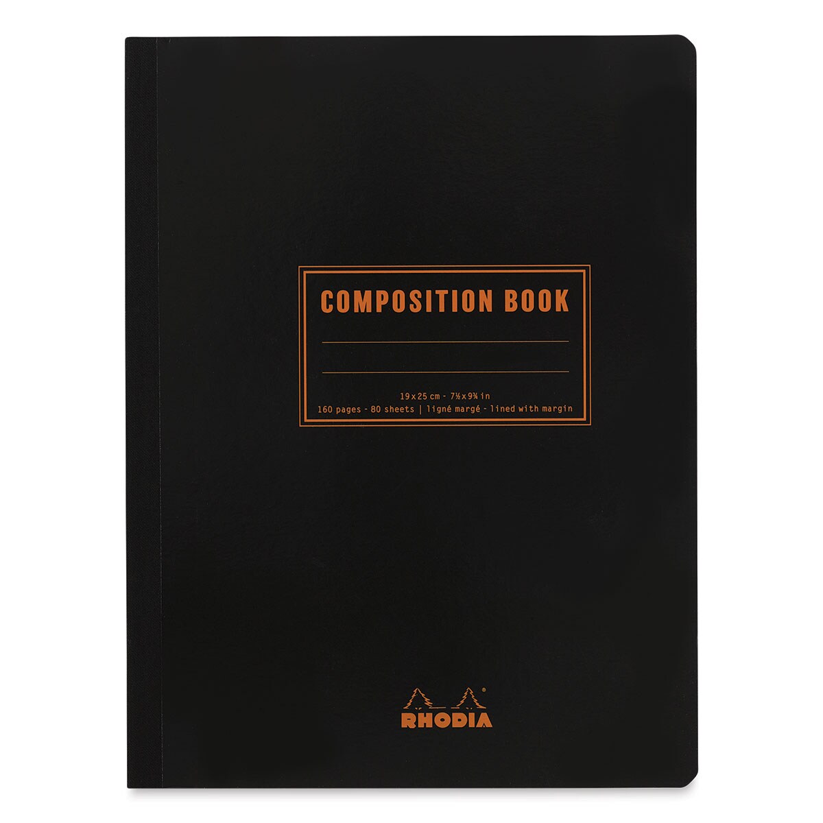 Rhodia Composition Book - Black, 9-7/8&#x22; x 7-1/2&#x22;, 80 Sheets
