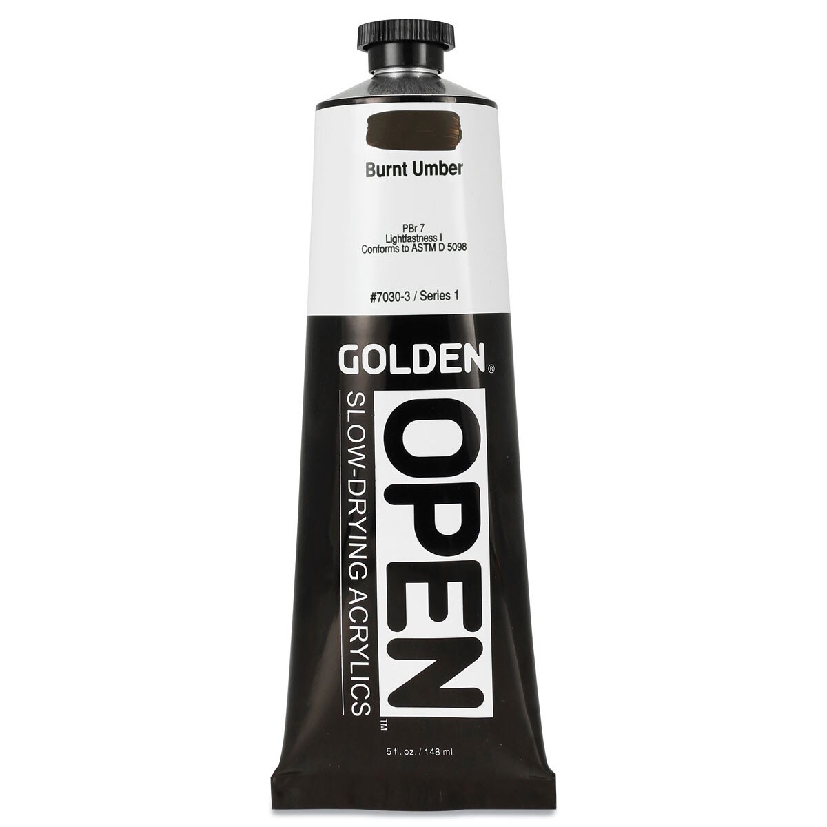 Golden Open Acrylics - Burnt Umber, 5 oz Tube